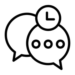 message history Line Icon