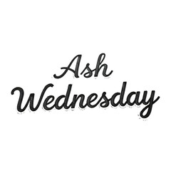 Christian Ash Wednesday Calligraphy  Lent Observance