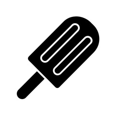 popsicle icon black silhouette vector illustration on transparent background