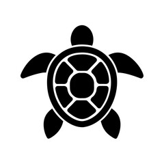 sea turtle icon black silhouette vector illustration on transparent background