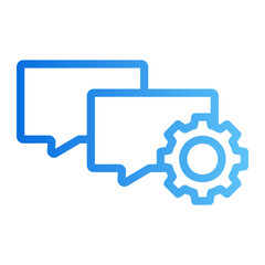 message settings Line Gradient Icon