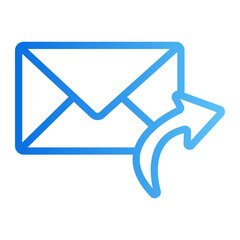 message forwarded Line Gradient Icon
