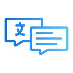 Obraz premium message translate Line Gradient Icon