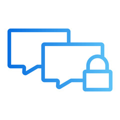 secure message Line Gradient Icon