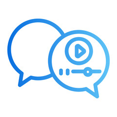video message Line Gradient Icon