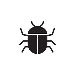 Solid Bug Icon Symbolizing Software Error or Virus Malware