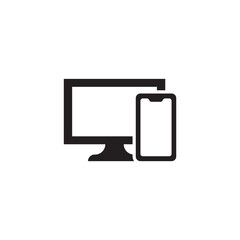 Solid Responsive Design Icon Desktop Mobile Screen Devices