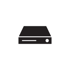 Solid Server Hard Drive Icon for Data Storage and Hosting