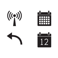 Solid Glyph Icon Set for Technology Action Scheduling Elements