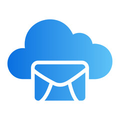 cloud email Line Gradient Icon