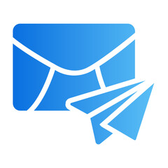 email paper plane Line Gradient Icon