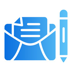 email pencil Line Gradient Icon