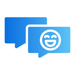 emoji message Line Gradient Icon
