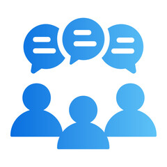 forum community chat Line Gradient Icon
