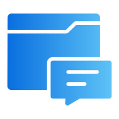 message draft Line Gradient Icon