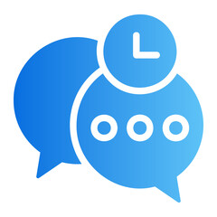message history Line Gradient Icon