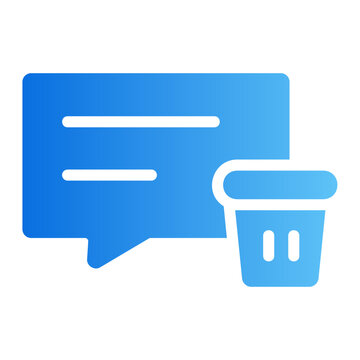deleted message Line Gradient Icon