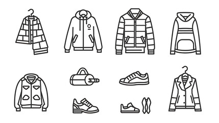 set of hand drawn illustrations