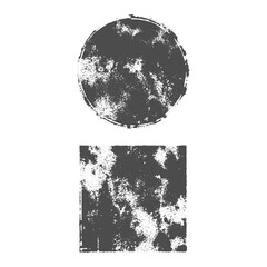 Grunge Textured Circle and Square Shapes