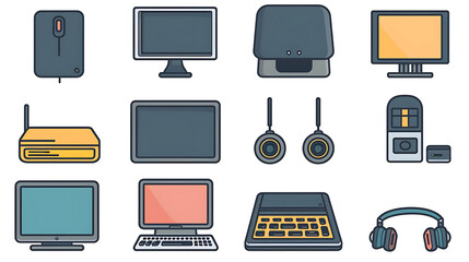 set of computer icons