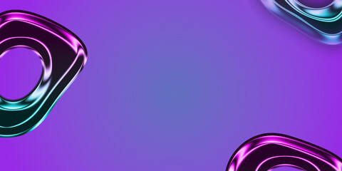 Abstract Liquid Chrome Purple Background with Metallic Flow for Luxury Branding, Modern Poster, Digital Banner, Website Design