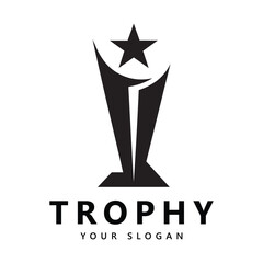 Trophy logo vector illustration winner award