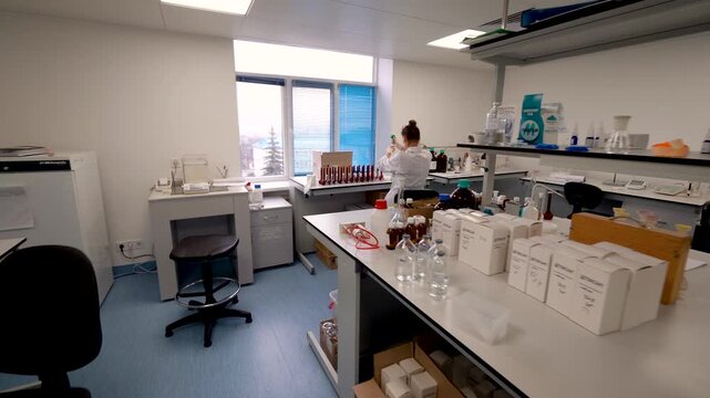 chemical laboratory. testing drug samples