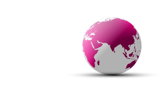 mondo, pianeta, terra, rotazione, appoggiato, sfondo bianco, mappamondo