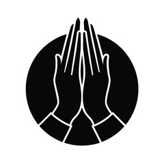 Prayer Hands Universal Background Icon