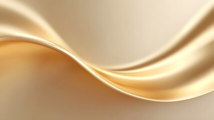 Beautifully rendered golden satin material with soft curves and highlights suggesting luxury elegance and fluid motion for sophisticated designs
