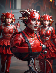 An old queen in her carriage