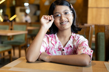 Indian teenager child smiling