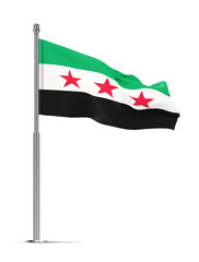 Flag of Syria isolated on white background