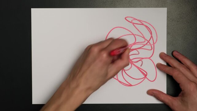 Business infographic problem solving concept showing chaos to focus transformation, hand drawn abstract illustration with messy confusion turning into clear solution on white background