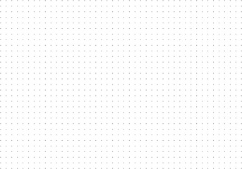 Dotted squared black grid wide graph paper template for notebooks. Pattern simple texture for bullet journal isolated on white backdrop. Dotted background. Printable graphic design sheet sample.