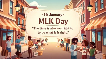 Honoring Martin Luther King Day with unity, diversity, and community spirit celebration