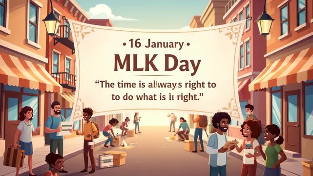 Honoring Martin Luther King Day with unity, diversity, and community spirit celebration