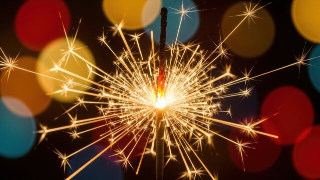 Bright sparkler in celebration