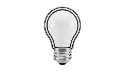 Light Bulb Isolated on White Background: Idea Concept