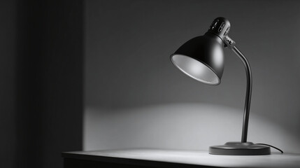 An elegant lamp casting a soft glow against a muted background. The lamp is positioned on a table creating a sophisticated and serene atmosphere.