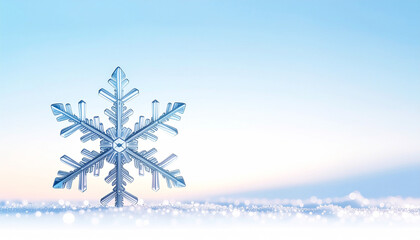 snowflake on a blue background