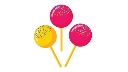 Colorful cake pops with sprinkles on sticks create a delightful and sweet treat perfect for parties and celebrations.