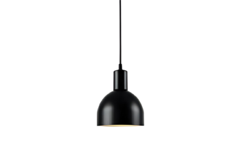 Modern black industrial pendant light fixture for stylish contemporary interior lighting
