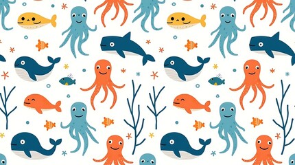 Primary Ocean Wonders Vibrant Flat