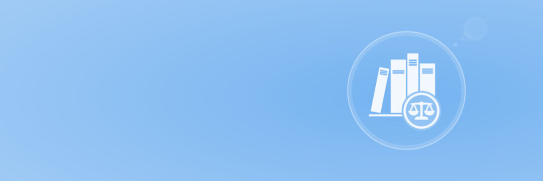 Jura Studium Gesetzestexte und Fachb&uuml;cher Bibliothek Header Vektor svg unter 60 kB copy space