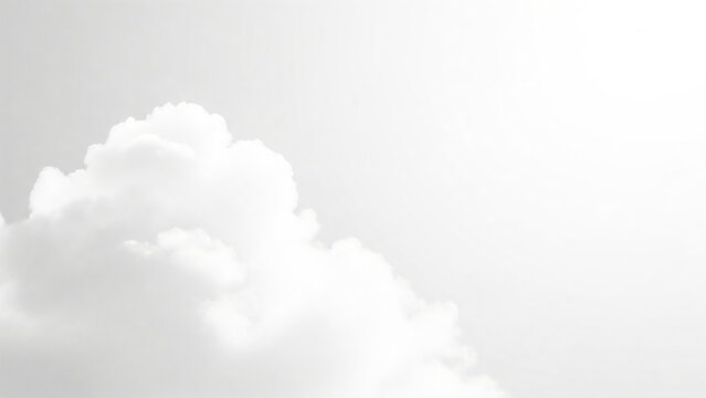 Close up of a large cloud in the sky. Natural cloudscape background in cloud dancer color. Weather concept. Cloud Dancer Color of the Year 2026