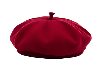 Classic burgundy red wool felt French beret hat fashion accessory