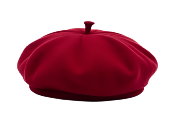 Classic burgundy red wool felt French beret hat fashion accessory