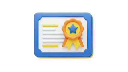 Certificate with Star Award - Achievement Concept