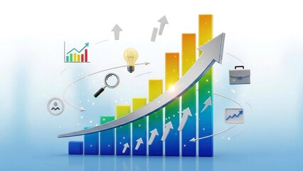 vector illustration of business graph